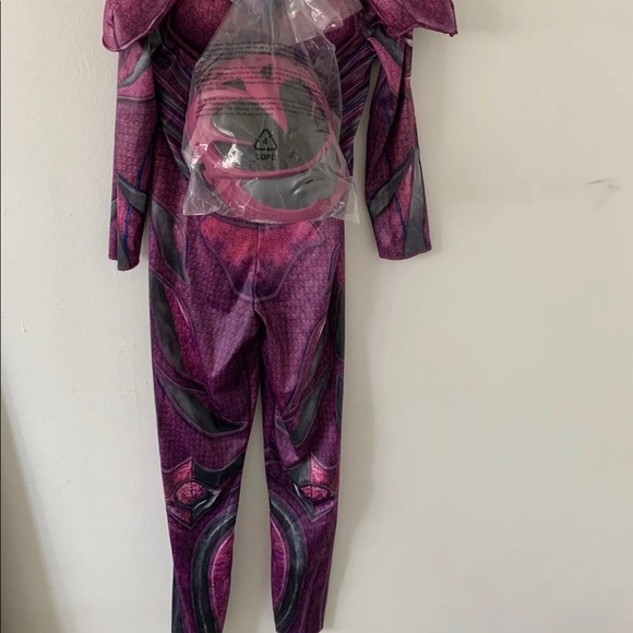 Pink Ranger Deluxe Child Costume Power Rangers Mask Gloves Girls Medium 7-8 New - Picture 4 of 11